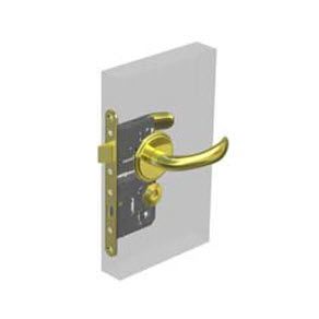 Southco McCoy Star Entry Door Latch, Nova Handle, Star Key Lock, Left Hand Out, 28 - 37mm (1.13 - 1.50 in) Door Thickness, Diamond Brass
