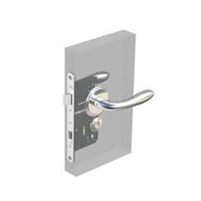 Southco McCoy Star Entry Door Latch, Portifino Handle, Star Key Lock, Left Hand Out, 36.5 - 45mm (1.44 - 1.75 in) Door Thickness, Chrome
