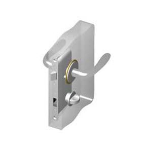 Southco McCoy Star Entry Door Latch, Portifino Handle, Privacy Knob, Left Hand In, 36.5 - 45mm (1.44 - 1.75 in) Door Thickness, Chrome with Diamond Brass Accent