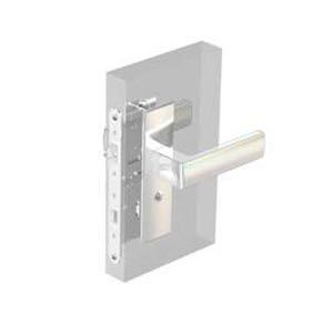 Southco McCoy Star Entry Door Latch, Nordic Handle, Star Key Lock, Left Hand Out, 28 - 37mm (1.13 - 1.50 in) Door Thickness, Chrome