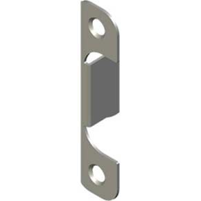 Southco Entry Door Keeper (Striker), Without Dustbin, 21mm (.83 in) Offset, Brass, Nickel Plated