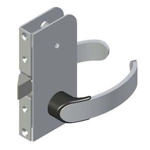 Southco Offshore Entry Door Latch, Flush Mount, Left Hand Out, Privacy Knob, 17 - 19mm (.69 - .75 in) Door Thickness, Chrome Plated