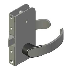 Southco Offshore Entry Door Latch, Flush Mount, Right Hand Out, Privacy Knob, 19 - 21mm (.75 - .88 in) Door Thickness, Black