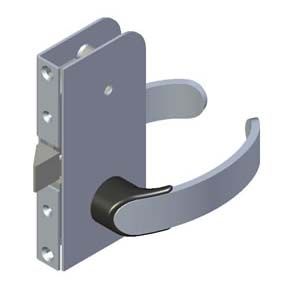 Southco Offshore Entry Door Latch, Flush Mount, Right Hand In, Privacy Knob, 17 - 19mm (.69 - .75 in) Door Thickness, Aluminum