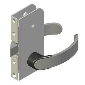 Southco Offshore Entry Door Latch, Flush Mount, Left Hand In, Privacy Knob, 14.5 - 17mm (.56 - .69 in) Door Thickness, Chrome Plated