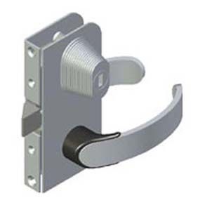 Southco Offshore Entry Door Latch, Flush Mount, Left Hand Out, Key Locking, 14.5 - 17mm (.56 - .69 in) Door Thickness, Chrome Plated