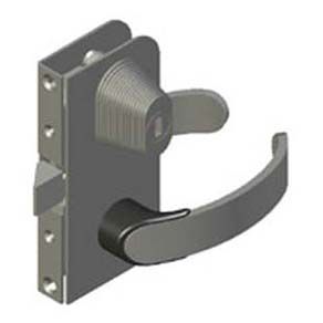 Southco Offshore Entry Door Latch, Flush Mount, Right Hand In, Key Locking, 14.5 - 17mm (.56 - .69 in) Door Thickness, Black