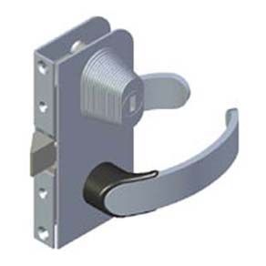 Southco Offshore Entry Door Latch, Flush Mount, Left Hand Out, Key Locking, 14.5 - 17mm (.56 - .69 in) Door Thickness, Aluminum