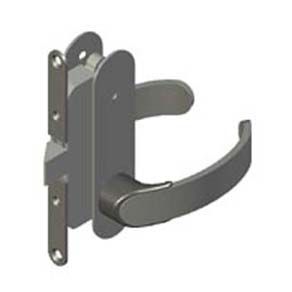 Southco Offshore Entry Door Latch, Mortise Mount, Right Hand In, Privacy Knob, 27 - 32mm (1.06 - 1.25 in) Door Thickness, Black