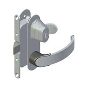 Southco Offshore Entry Door Latch, Mortise Mount, Right Hand In, Key Locking, 32 - 37mm (1.25 - 1.50 in) Door Thickness, Chrome Plated