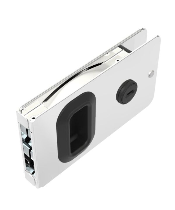 Southco Flush Entry Door Latch, Key Locking, Weather Proof Design, Fits 12.7 (.50 in) Door Thickness, Stainless Steel, Polished