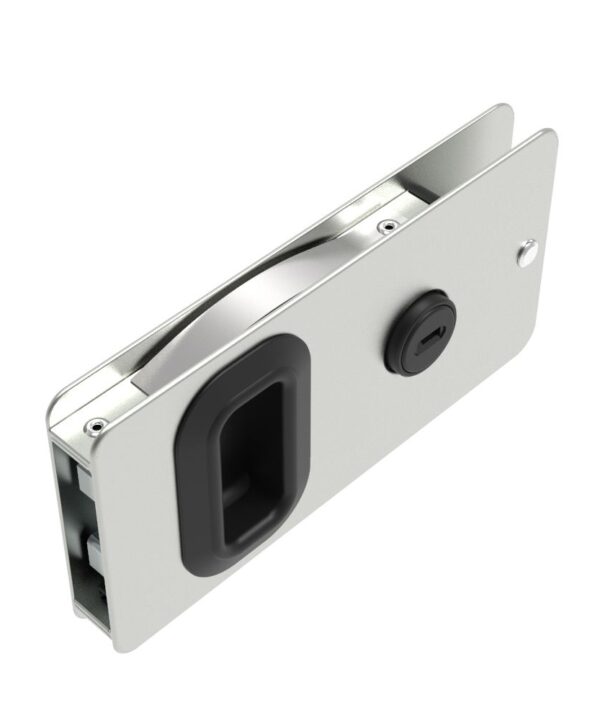 Southco Flush Entry Door Latch, Key Locking, Weather Proof Design, Fits 12.7 (.50 in) Door Thickness, Aluminum, Natural