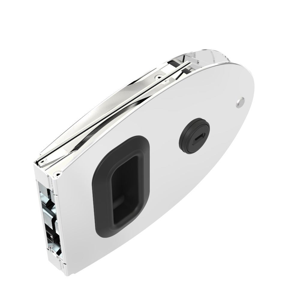 Southco Flush Entry Door Latch, Oval, Key Locking, Weather Proof Design, Fits 12.7 (.50 in) Door Thickness, Stainless Steel, Polished