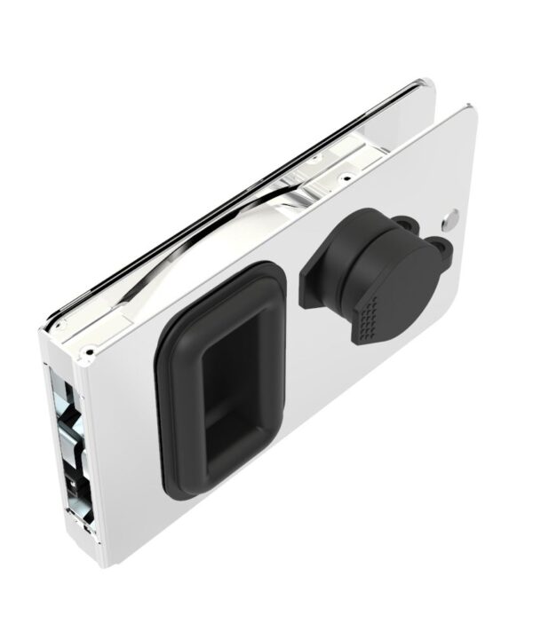 Southco Flush Entry Door Latch, Key Locking, Sealed Design, Fits 12.7 (.50 in) Door Thickness, Stainless Steel, Polished