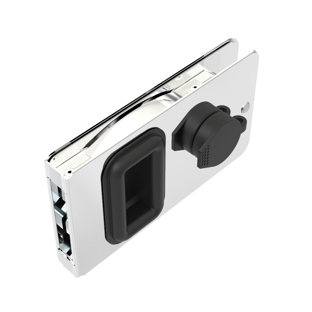 Southco Flush Entry Door Latch, Key Locking, Sealed Design, Fits 12.7 (.50 in) Door Thickness, Stainless Steel, Polished