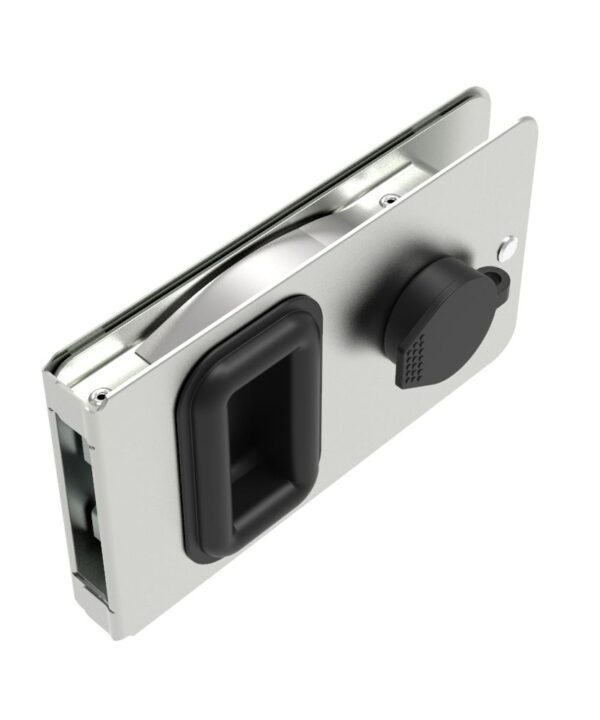 Southco Flush Entry Door Latch, Key Locking, Sealed Design, Fits 12.7 (.50 in) Door Thickness, Aluminum, Natural