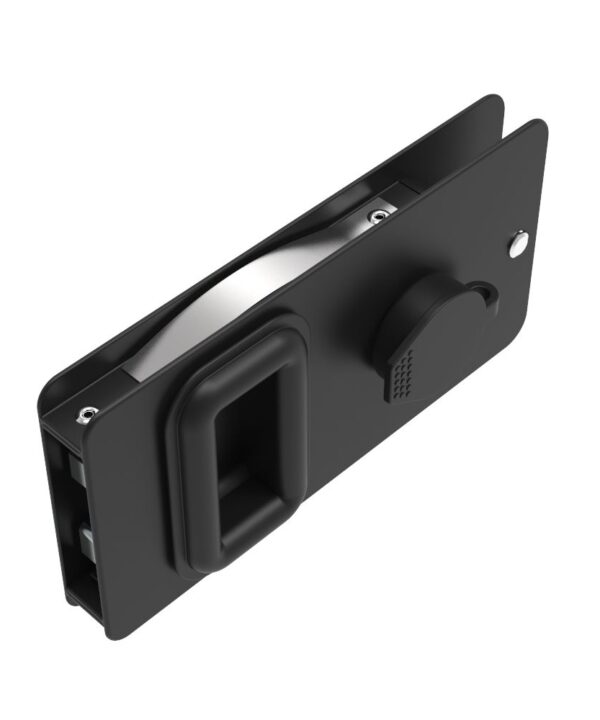 Southco Flush Entry Door Latch, Key Locking, Sealed Design, Fits 12.7 (.50 in) Door Thickness, Aluminum, Black Anodized
