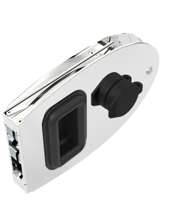Southco Flush Entry Door Latch, Oval, Key Locking, Sealed Design, Fits 12.7 (.50 in) Door Thickness, Stainless Steel, Polished
