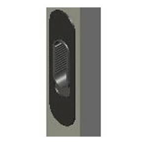 Southco Talon Sliding Entry Door Lockset, Non-Locking, 22.5 - 27mm (.87 - 1.06 in) Door Thickness, Powder Coated, Black