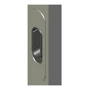Southco Talon Sliding Entry Door Lockset, Non-Locking, 27 - 34.5mm (1.06 - 1.38 in) Door Thickness, Clear Anodized Aluminum