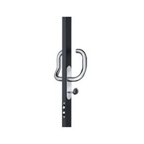 Southco Star Slider Sliding Entry Door Lockset, Star Key Locking, Standard Latch Mechanism with TopStop, 28.5 - 33.5mm (1.12 - 1.32 in) Door Thickness, Polished Stainless Steel