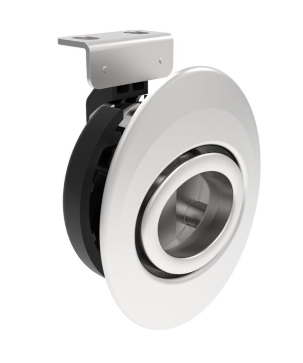 Southco Push-to-Close Latch, Non-Locking, 10-16mm (.39 - .63 in) Door Thickness, Plastic Components with 316 Stainless Steel Handle, Stainless Steel Covered Body, Electropolished Handle