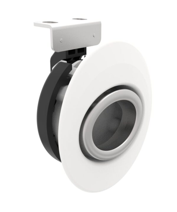 Southco Push-to-Close Latch, Non-Locking, 10-16mm (.39 - .63 in) Door Thickness, Plastic Components with 316 Stainless Steel Handle, White Body, Electropolished Handle