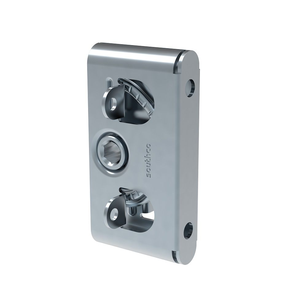 Southco Rotolock Butt-Joint Panel Fastening Latch, Rear Mount, Standard Latch, Steel, Hot-Dip Galvanized