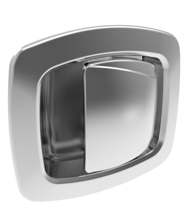 Southco Push-to-Close-Latch, Non-Locking, Paddle - Front, Cable/Rod, Multi-Point, Yes, Zinc Alloy, Chrome Plated