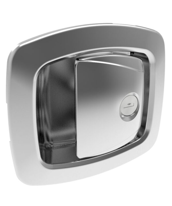 Southco Push-to-Close-Latch, CH 751 Key (2 Keys Included), Paddle - Front, Cable/Rod, Multi-Point, Yes, Zinc Alloy, Chrome Plated