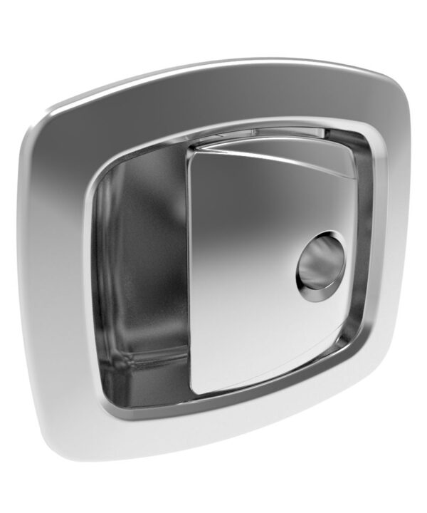Southco Push-to-Close-Latch, Key Locking, Lockplug Sold Separately, Paddle - Front, Cable/Rod, Multi-Point, Yes, Zinc Alloy, Chrome Plated
