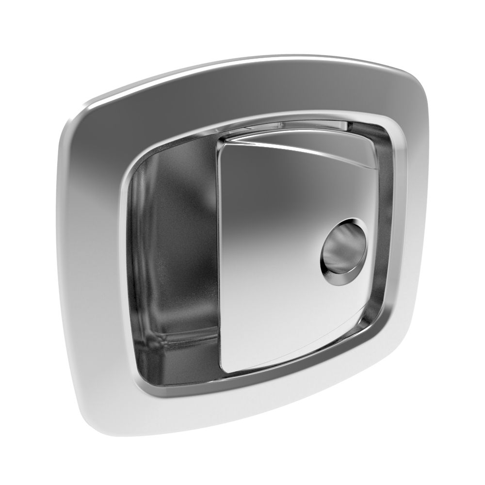 Southco Push-to-Close-Latch, Key Locking, Lockplug Sold Separately, Paddle - Front, Cable/Rod, Multi-Point, Yes, Zinc Alloy, Chrome Plated