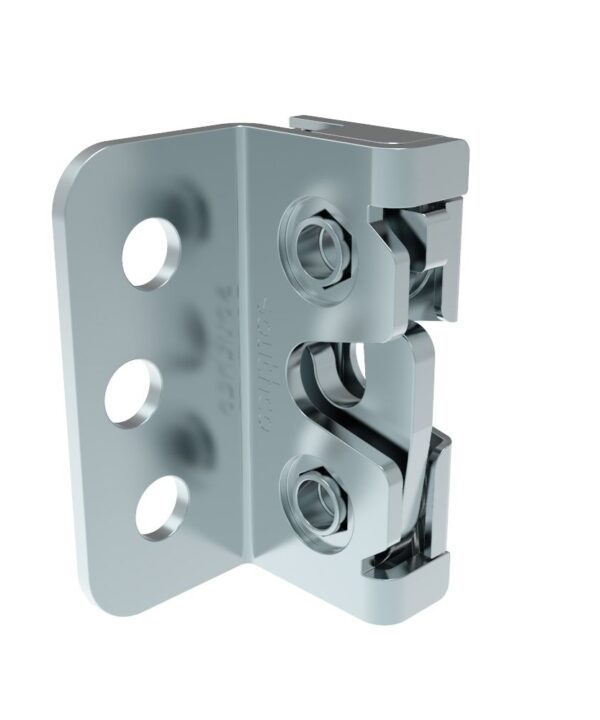 Southco Rotary Push-to-Close Latch, Micro Size, Two Stage, Bottom Trigger, 4.5 mm thru with Mounting Bracket, Steel, Zinc Plate, Bright Chromate Bright