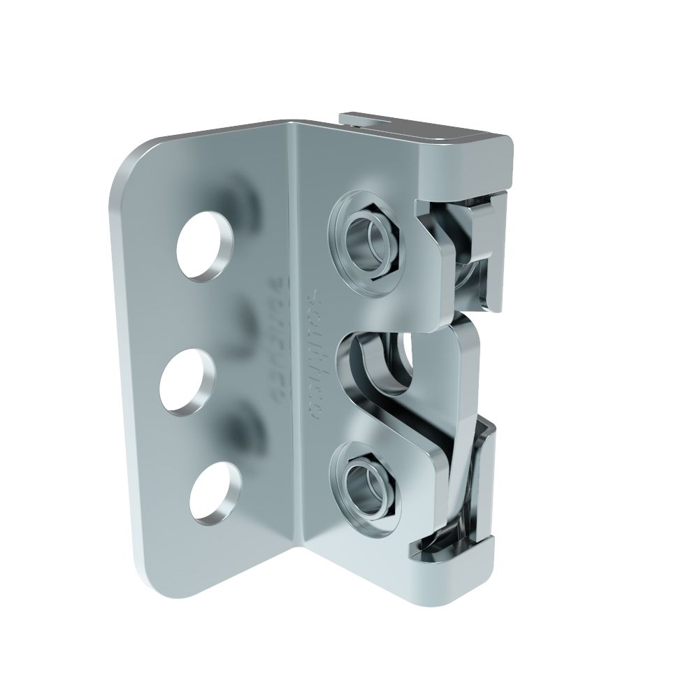 Southco Rotary Push-to-Close Latch, Micro Size, Two Stage, Bottom Trigger, 4.5 mm thru with Mounting Bracket, Steel, Zinc Plate, Bright Chromate Bright