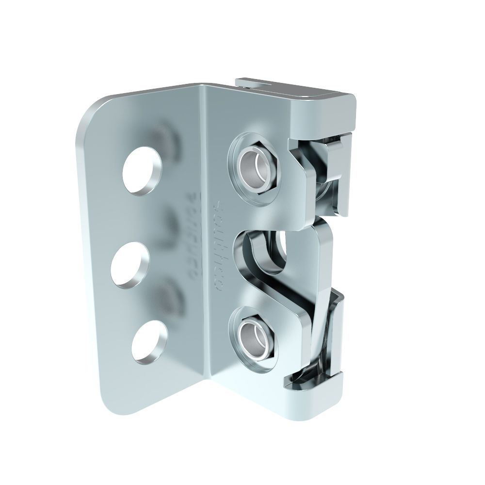 Southco Rotary Push-to-Close Latch, Micro Size, Single Stage, Bottom Trigger, 4.5 mm thru with Mounting Bracket, Steel, Zinc Nickel, Bright