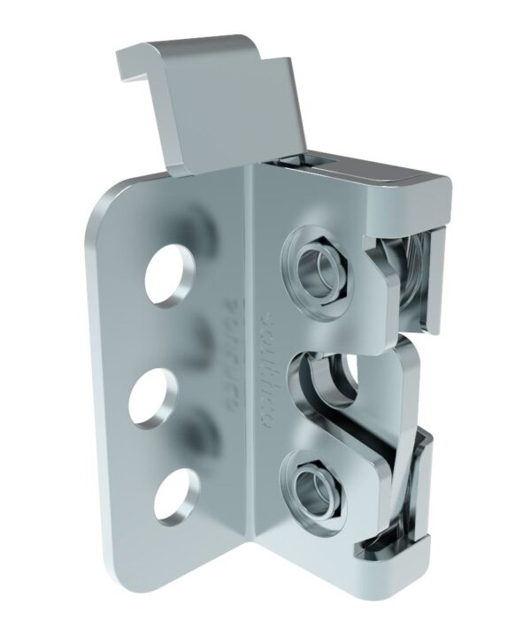 Southco Rotary Push-to-Close Latch, Micro Size, Single Stage, Direct Trigger, 4.5 mm thru with Mounting Bracket, Steel, Zinc Plate, Bright Chromate Bright