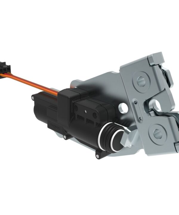 Southco Electronic Rotary Push-to-Close, Pull-to-Open Latch, Sealed, Plastic and Stainless Steel, Thru Holes, 5 Volts, with Connector