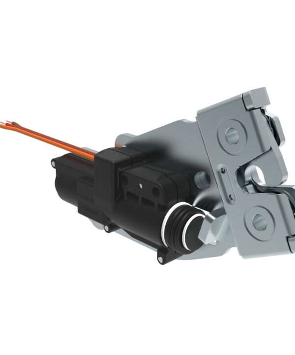 Southco Electronic Rotary Push-to-Close, Pull-to-Open Latch, Sealed, Plastic and Stainless Steel, Adhesive Backed, 12 Volts, without Connector