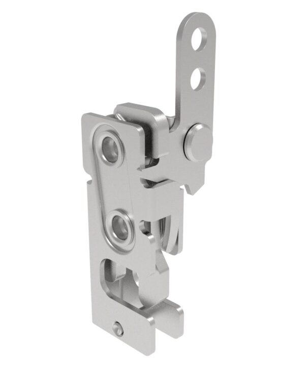 Southco Rotary Push-to-Close Latch, Small Size, Single Stage, In-Line Lever, 7.2 mm Through Hole, Stainless Steel, Passivate