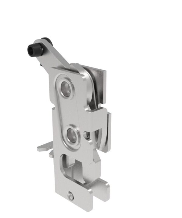 Southco Rotary Push-to-Close Latch, Small Size, Single Stage, Bottom Trigger, 7.2 mm Through Hole, Stainless Steel, Passivate
