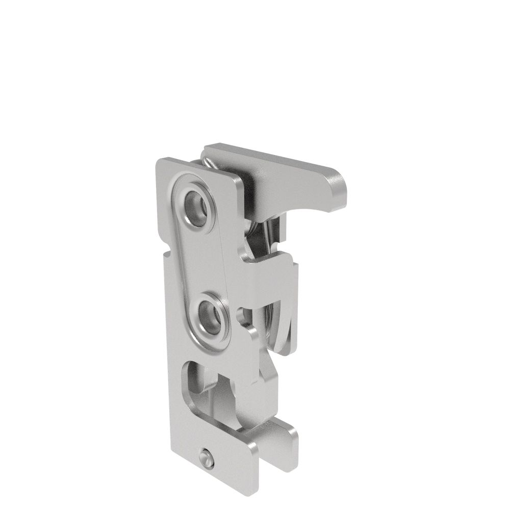 Southco Rotary Push-to-Close Latch, Small Size, Single Stage, Direct, 1/4-20 Thread, Stainless Steel, Passivate