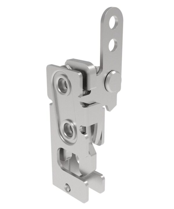 Southco Rotary Push-to-Close Latch, Small Size, Single Stage, In-Line Lever, M6 Thread, Stainless Steel, Passivate