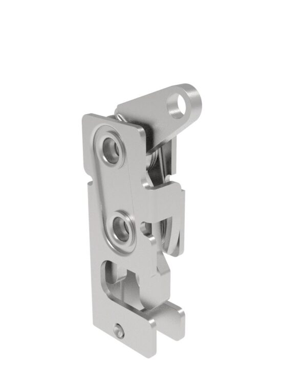 Southco Rotary Push-to-Close Latch, Small Size, Single Stage, Top Trigger, M6 Thread, Stainless Steel, Passivate