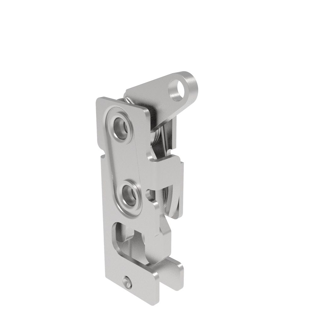 Southco Rotary Push-to-Close Latch, Small Size, Single Stage, Top Trigger, M6 Thread, Stainless Steel, Passivate