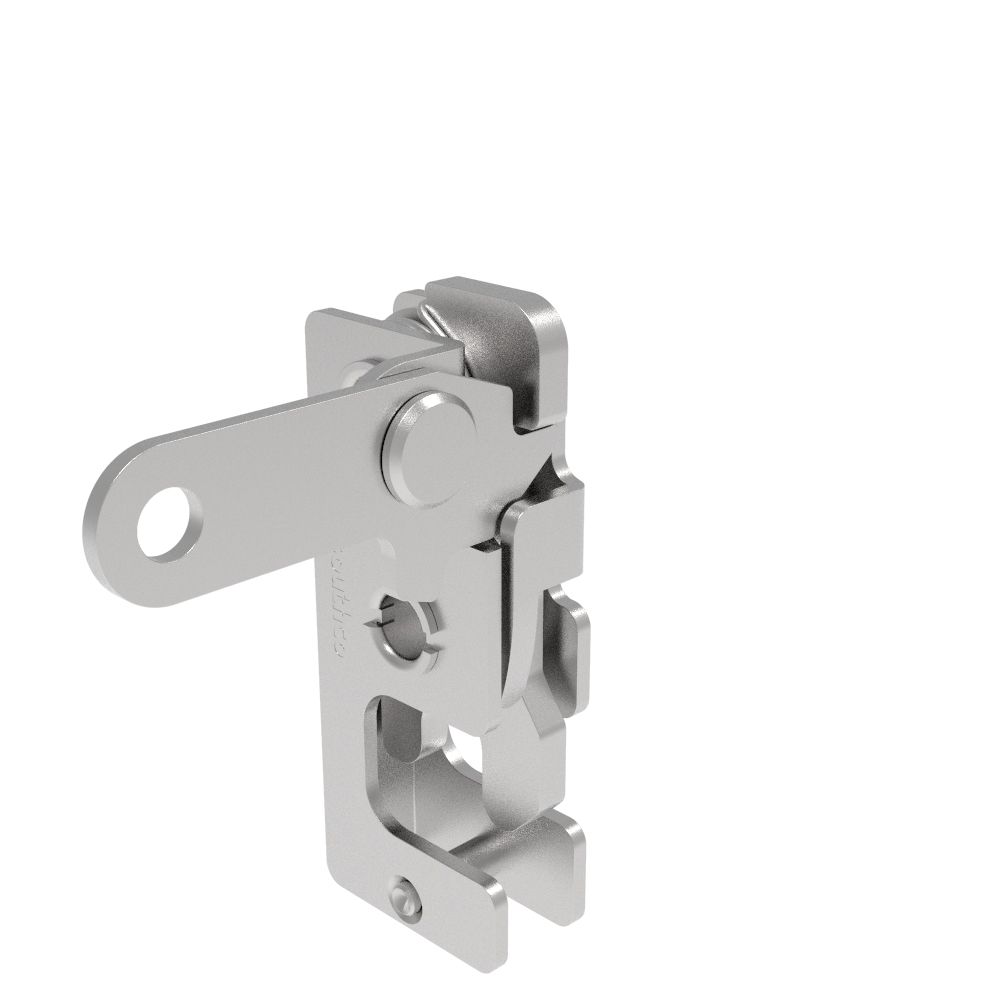 Southco Rotary Push-to-Close Latch, Small Size, Single Stage, Perpendicular Lever, 7.2 mm Through Hole, Stainless Steel, Passivate