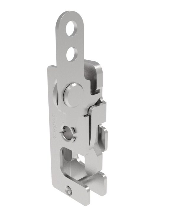 Southco Rotary Push-to-Close Latch, Small Size, Single Stage, In-Line Lever, 7.2 mm Through Hole, Stainless Steel, Passivate