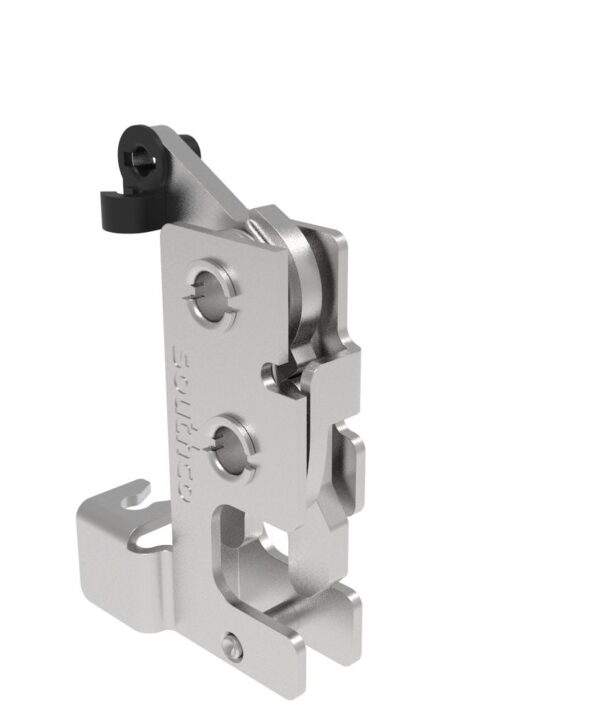 Southco Rotary Push-to-Close Latch, Small Size, Single Stage, Bottom Trigger, 7.2 mm Through Hole, Stainless Steel, Passivate