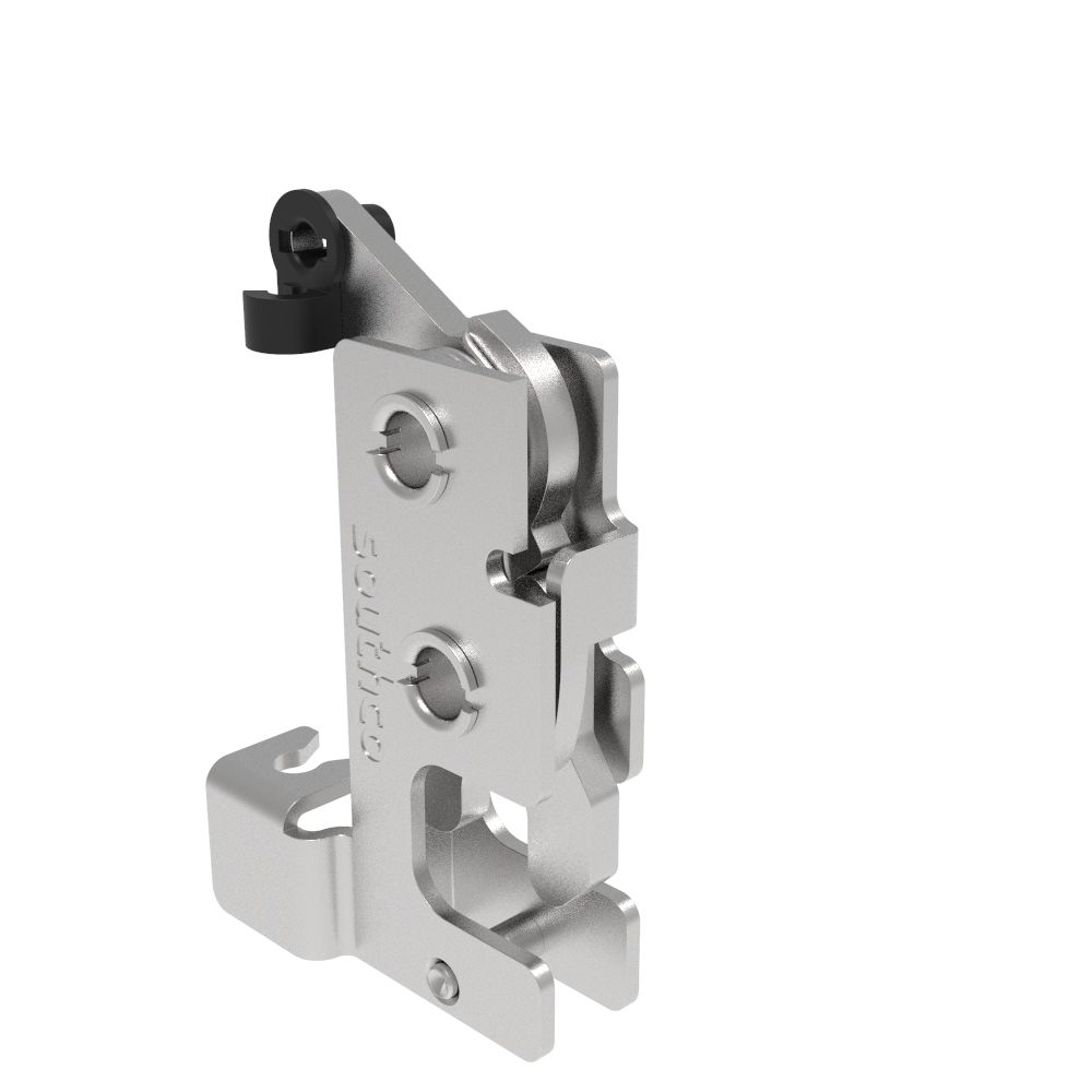 Southco Rotary Push-to-Close Latch, Small Size, Single Stage, Bottom Trigger, 7.2 mm Through Hole, Stainless Steel, Passivate