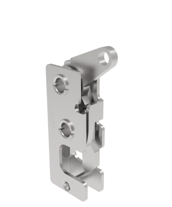Southco Rotary Push-to-Close Latch, Small Size, Single Stage, Top Trigger, 7.2 mm Through Hole, Stainless Steel, Passivate
