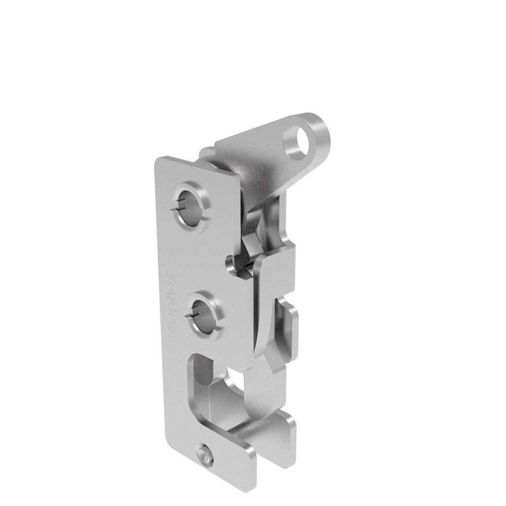 Southco Rotary Push-to-Close Latch, Small Size, Single Stage, Top Trigger, 7.2 mm Through Hole, Stainless Steel, Passivate